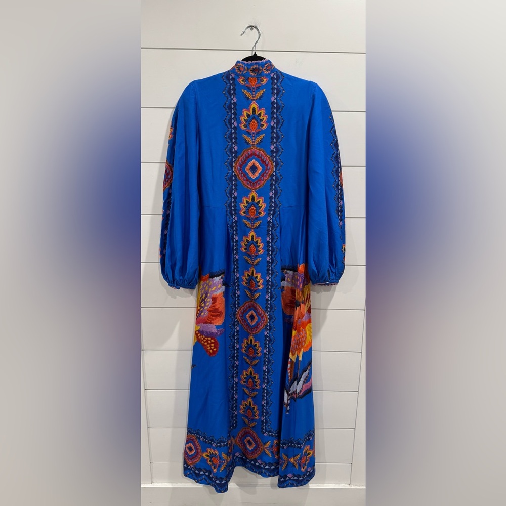 NWT Farm Rio Lucy blue floral tapestry maxi dress - Picture 10 of 10